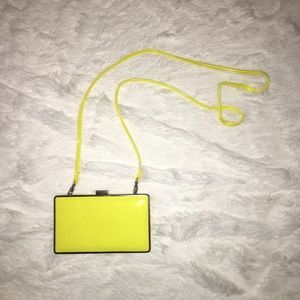 Neon yellow clutch